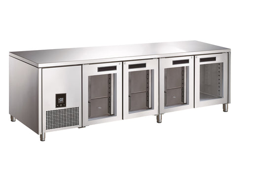 Glacian 4 Door Slimline Fridge 660 Deep Glass Doors