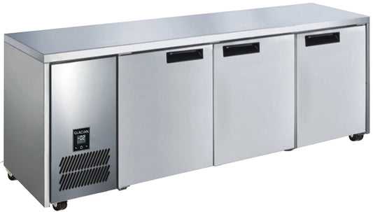 Glacian 3 Door Slimline Fridge 660 Deep Stainless Steel Doors