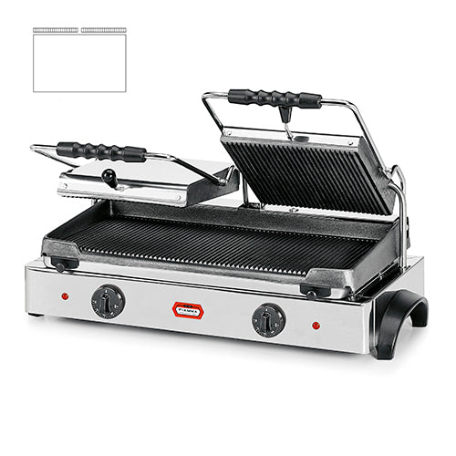 Fiamma DOUBLE CONTACT GRILL - Grooved Upper/Smooth Lower Plates