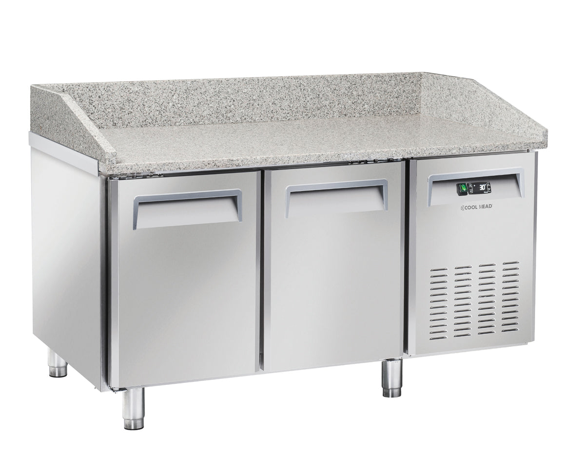 Saltas Marble Top Pizza Fridge 2 Door