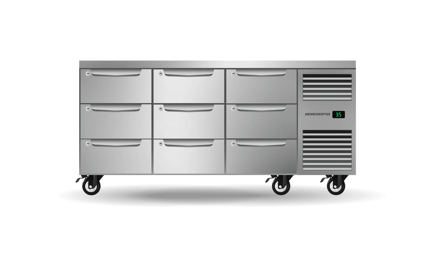 SKOPE Two Drawer, One Bay, ChefBase GN 1/1 Fridge