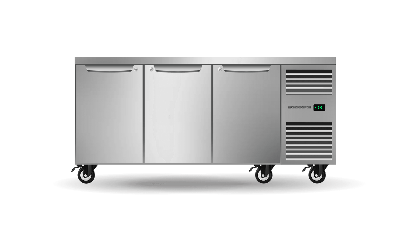 SKOPE Two Solid Door Underbench GN1/1 Right Hand Freezer