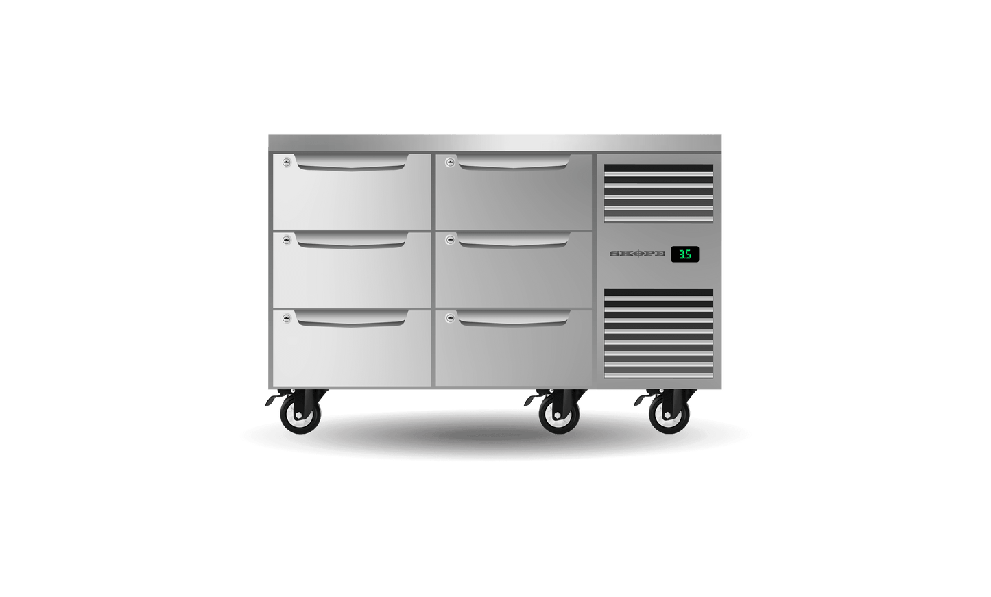 SKOPE Nine Drawer, Three Bay, Underbench GN 1/1 Fridge