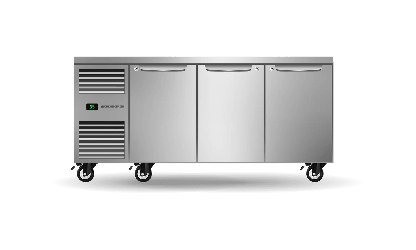 SKOPE Three Solid Door Underbench GN 1/1 Right Hand Fridge