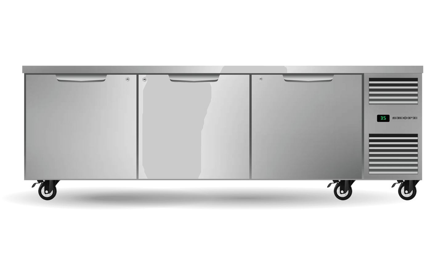 SKOPE Two Solid Door Underbench GN2/1 Right Hand Fridge