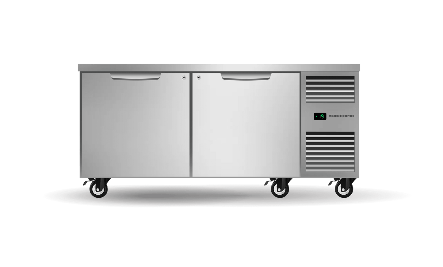 SKOPE Three Solid Door Underbench GN2/1 Right Hand Fridge