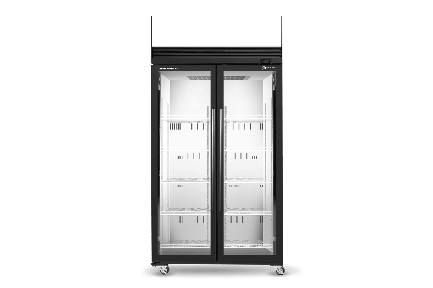 SKOPE SKFT1000N-A 2 Glass Door Upright Display or Storage Freezer