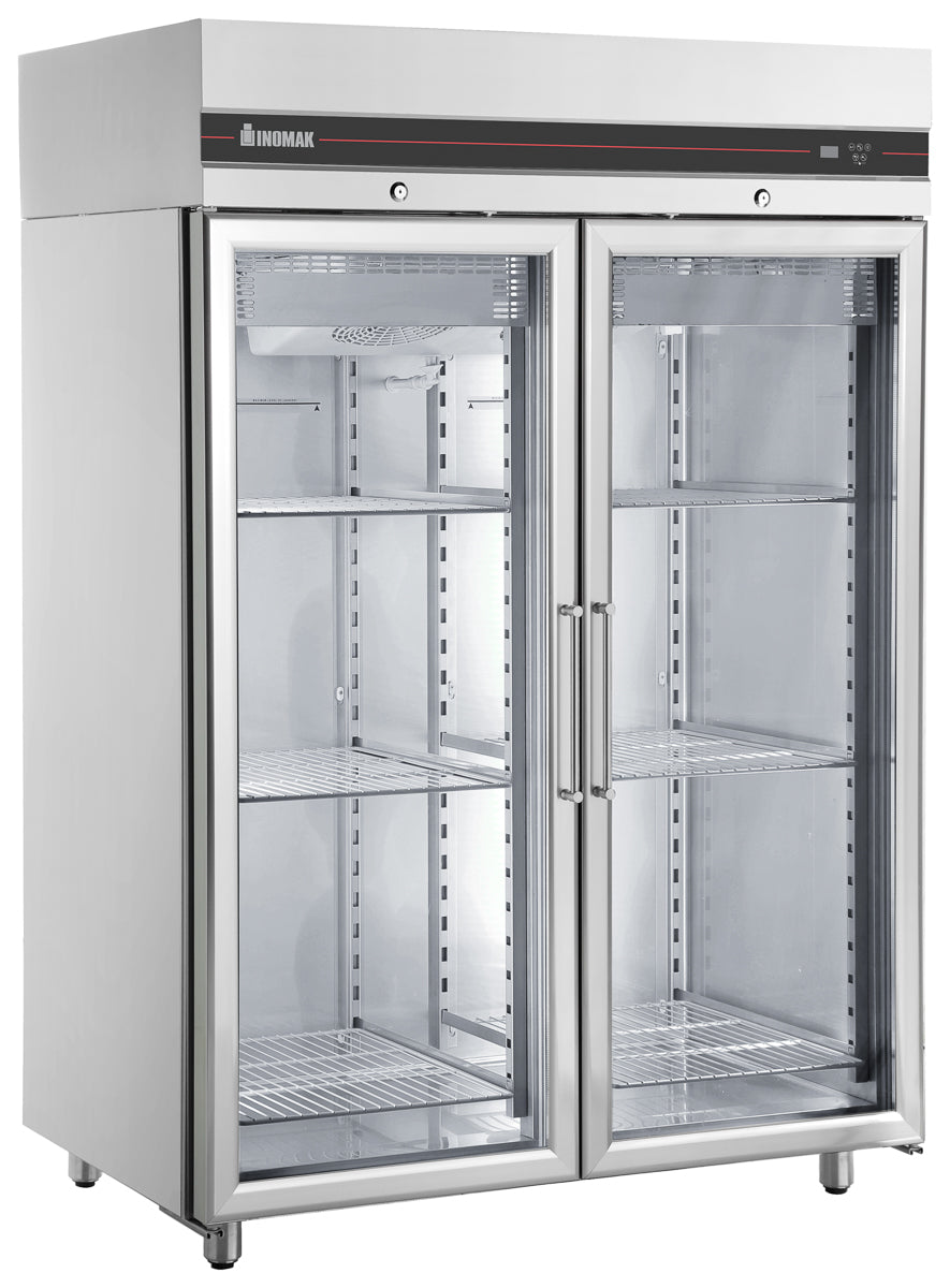 Inomak Double Door Upright Glass Fridge