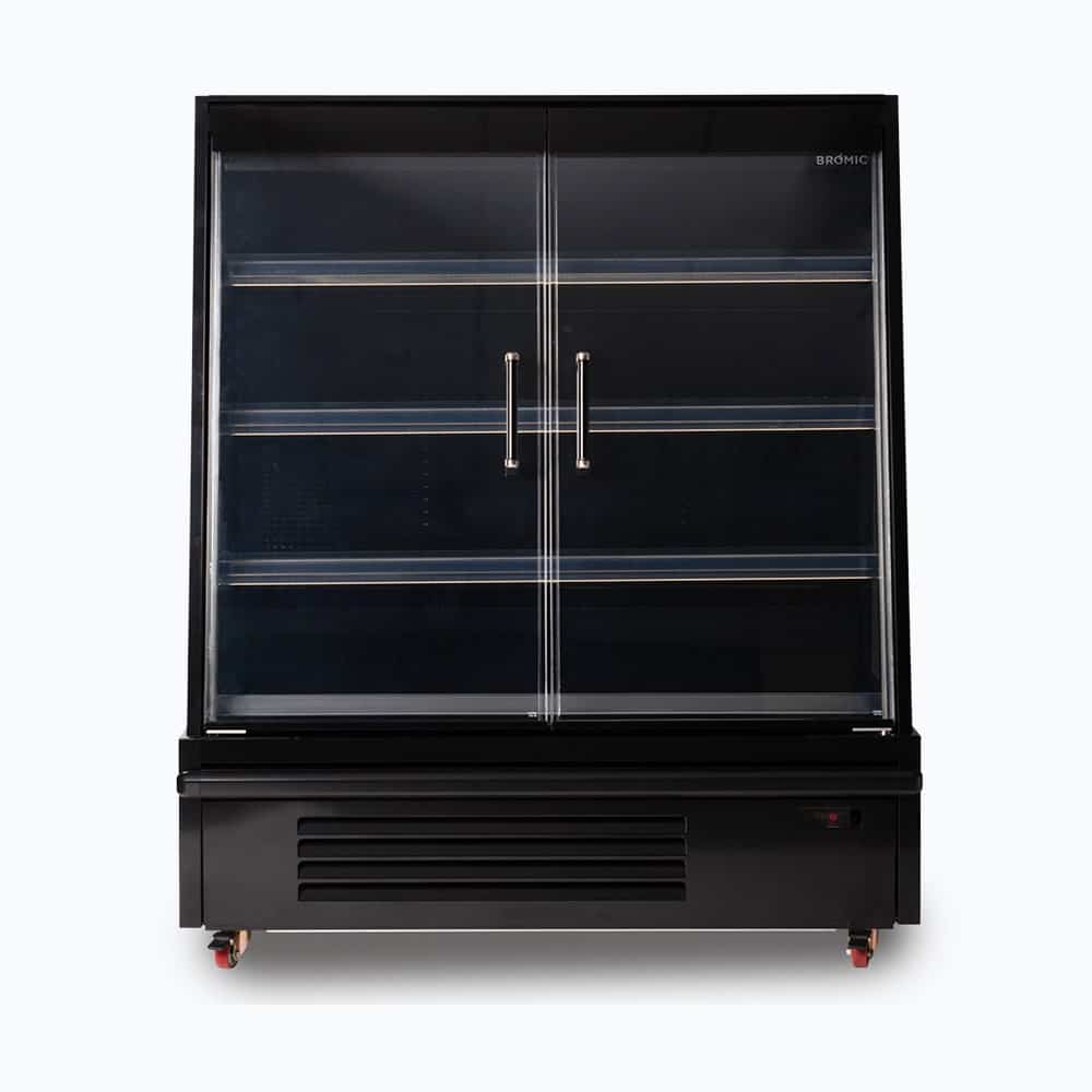 Bromic Semi Vertical Display Fridge - 1250mm - 2 Doors - Hinged