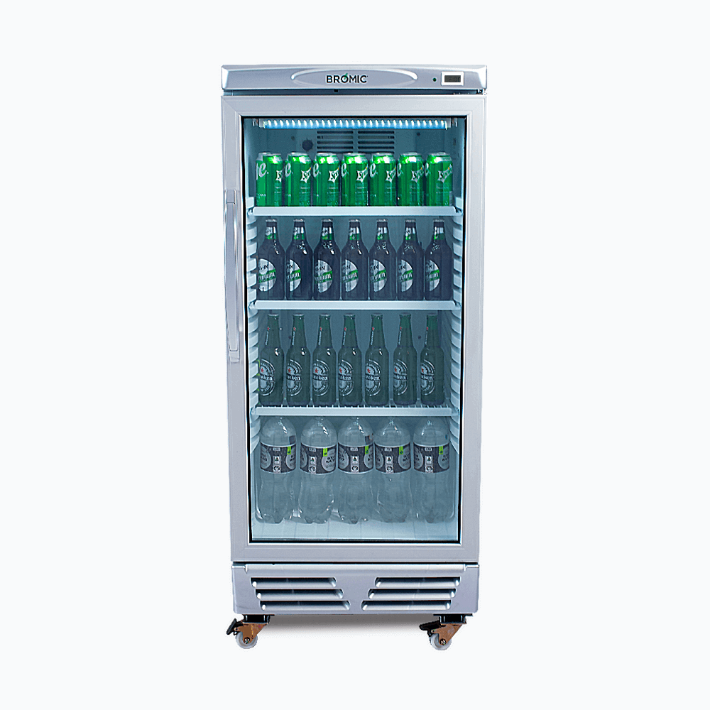 Bromic Upright Display Fridge - 215L - 1 Door - Flat Glass