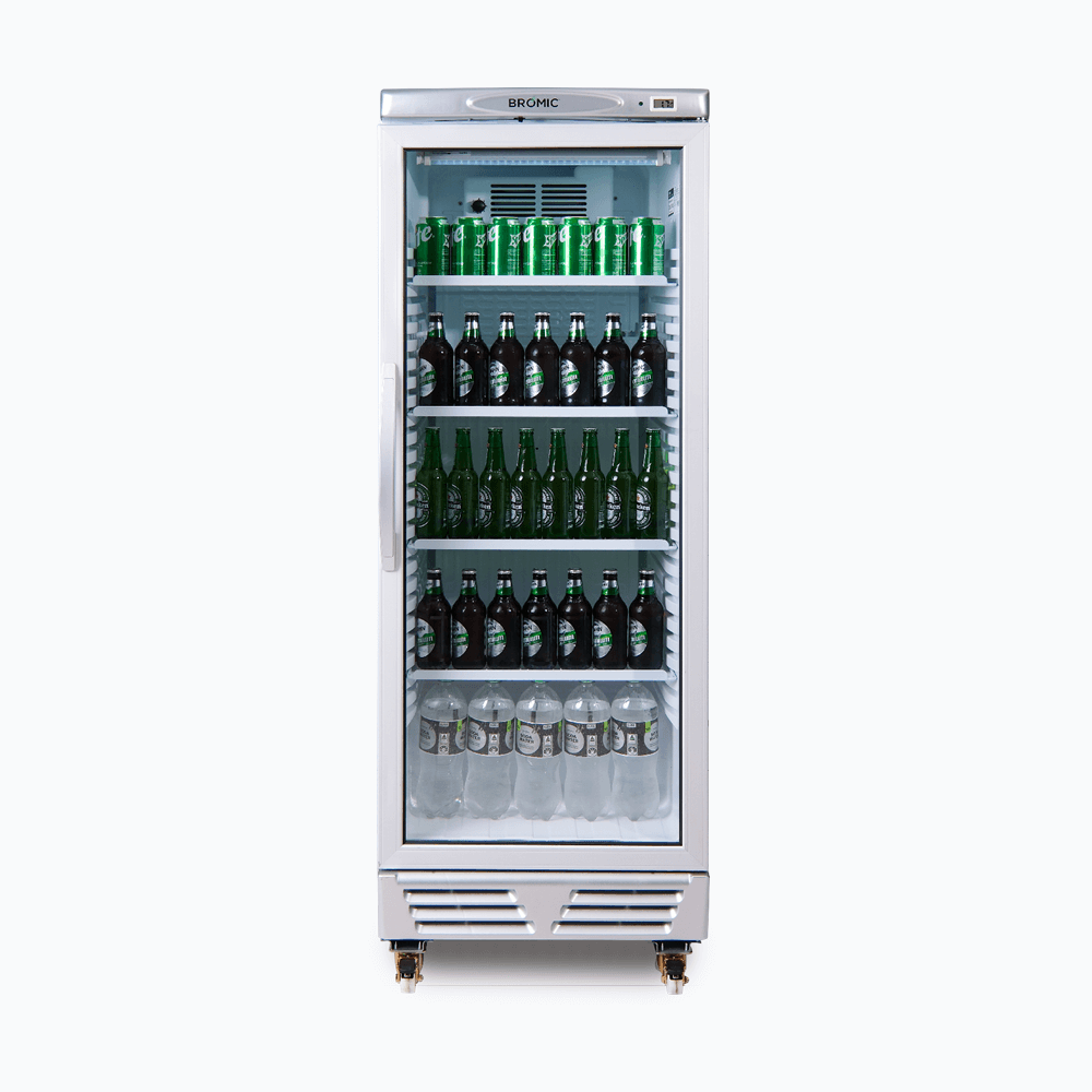 Bromic Upright Display Fridge - 290L - 1 Door - Flat Glass