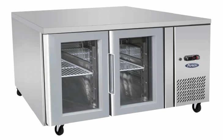 Atosa GLASS 2 DOOR COOLING FRIDGE TABLE 1360 MM EPF3721