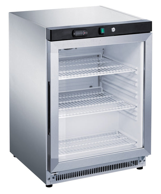 FED-X Fed-X Stainless Steel Upright Static Display Fridge XR200SG
