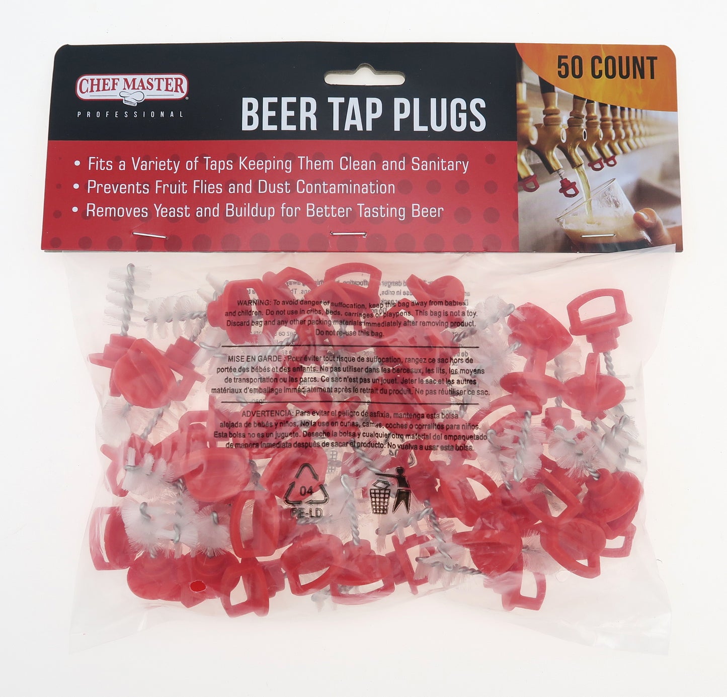 Chef Master BEER TAP PLUGS - PACK OF 50