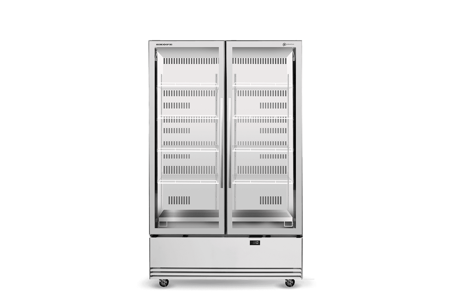 SKOPE BME1200N-A 2 Glass Door Display or Storage Fridge