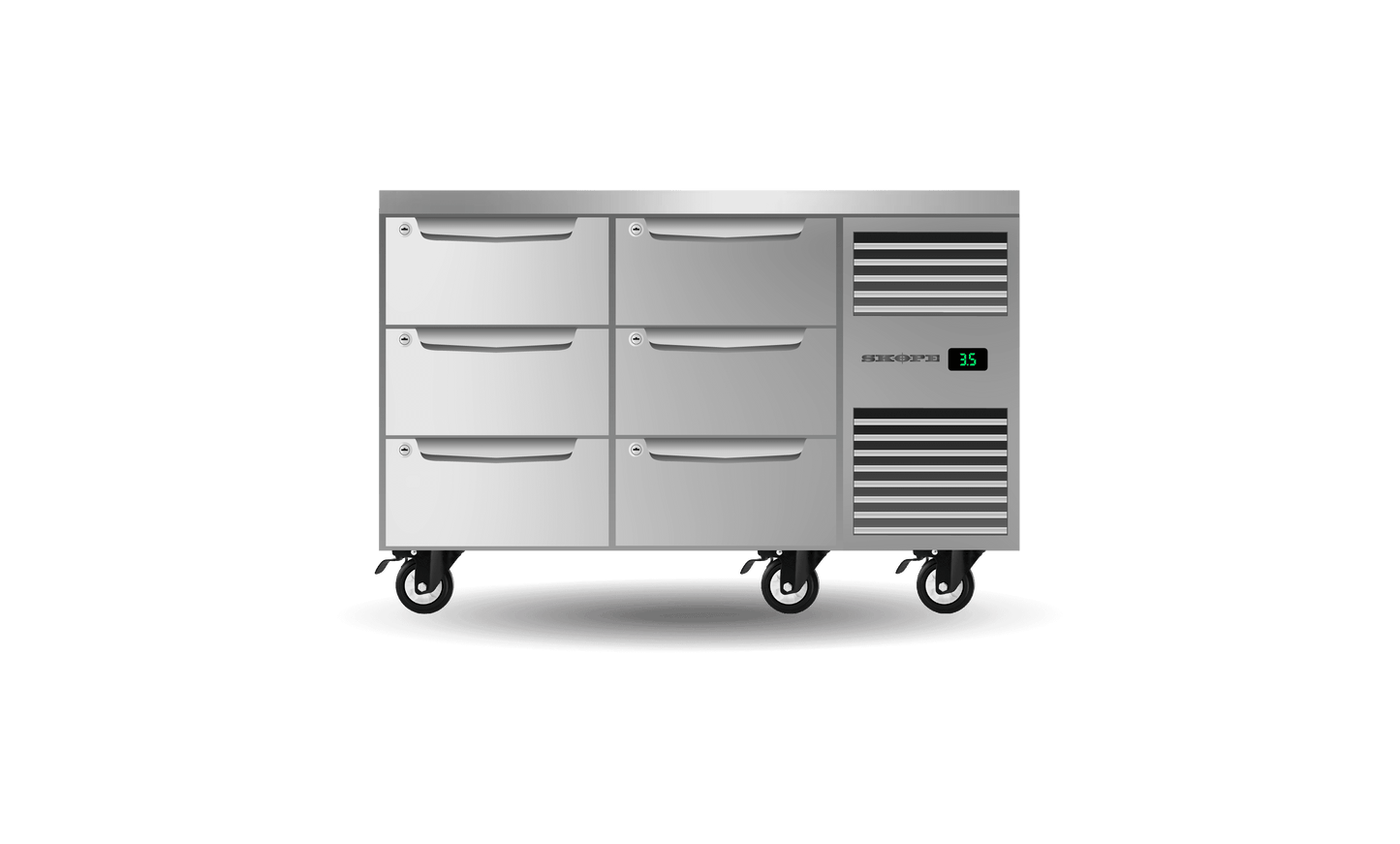 SKOPE Nine Drawer, Three Bay, Underbench GN 1/1 Fridge