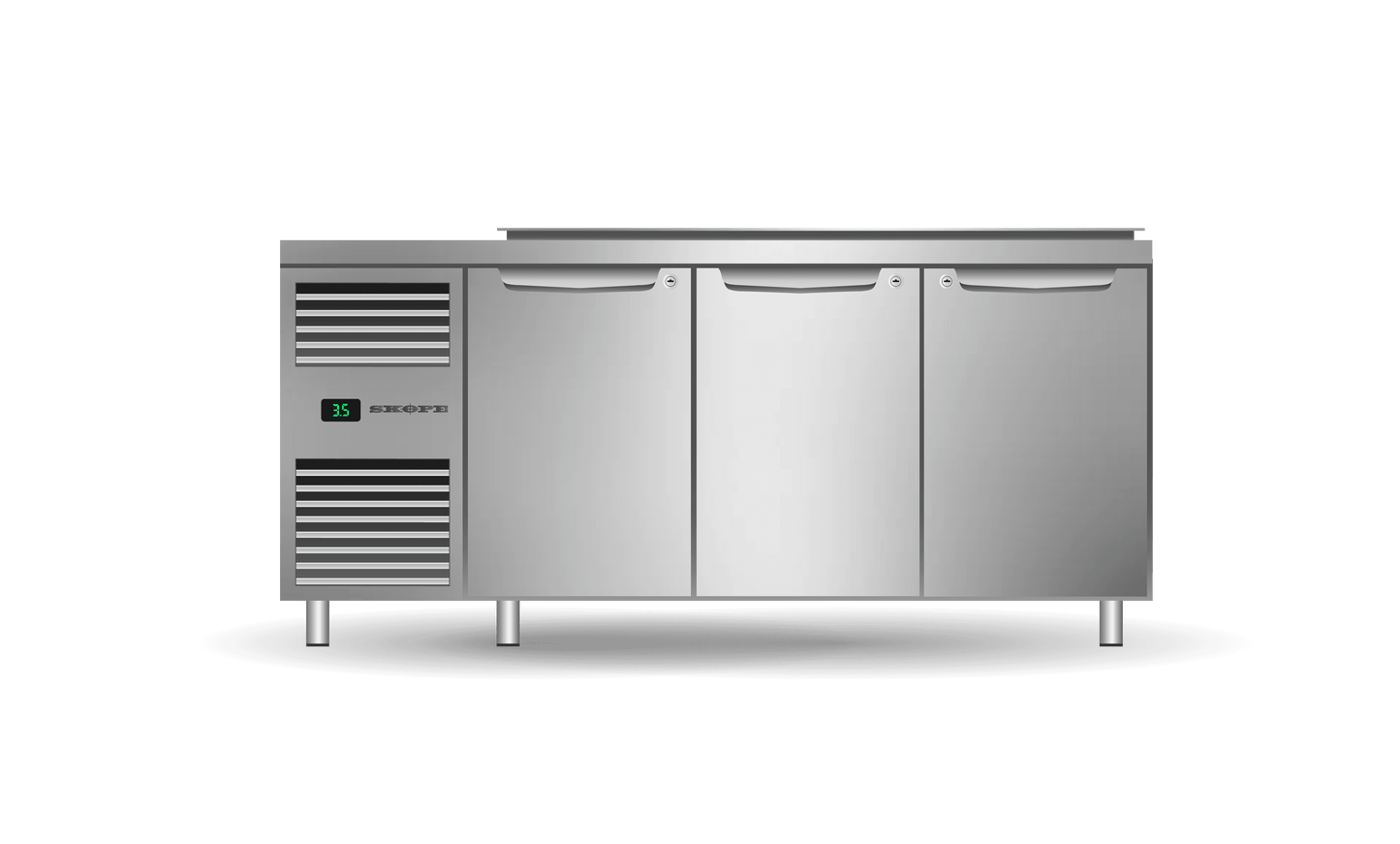 SKOPE Two Solid Door Salad Preparation GN1/3 Right Hand Fridge
