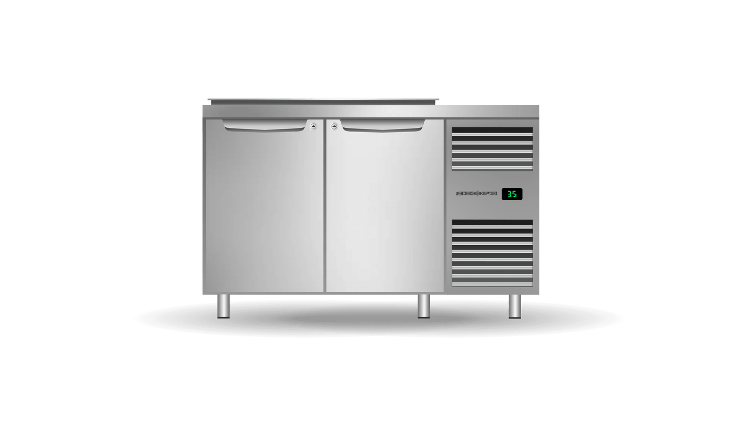 SKOPE Two Solid Door Salad Preparation GN1/3 Fridge