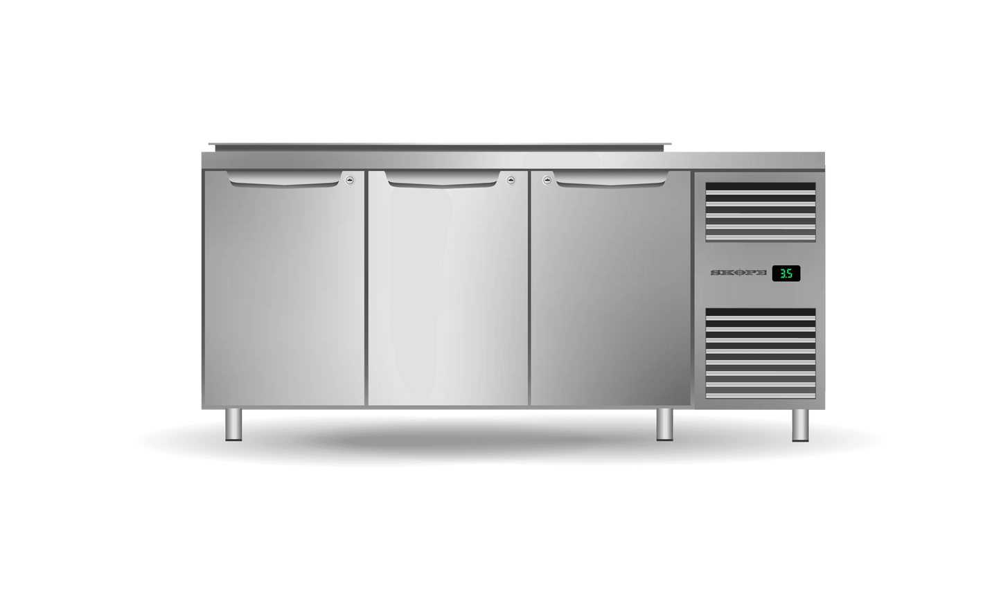 SKOPE Three Solid Door Salad Preparation GN1/3 Fridge
