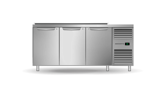 SKOPE Three Solid Door Salad Preparation GN1/3 Fridge