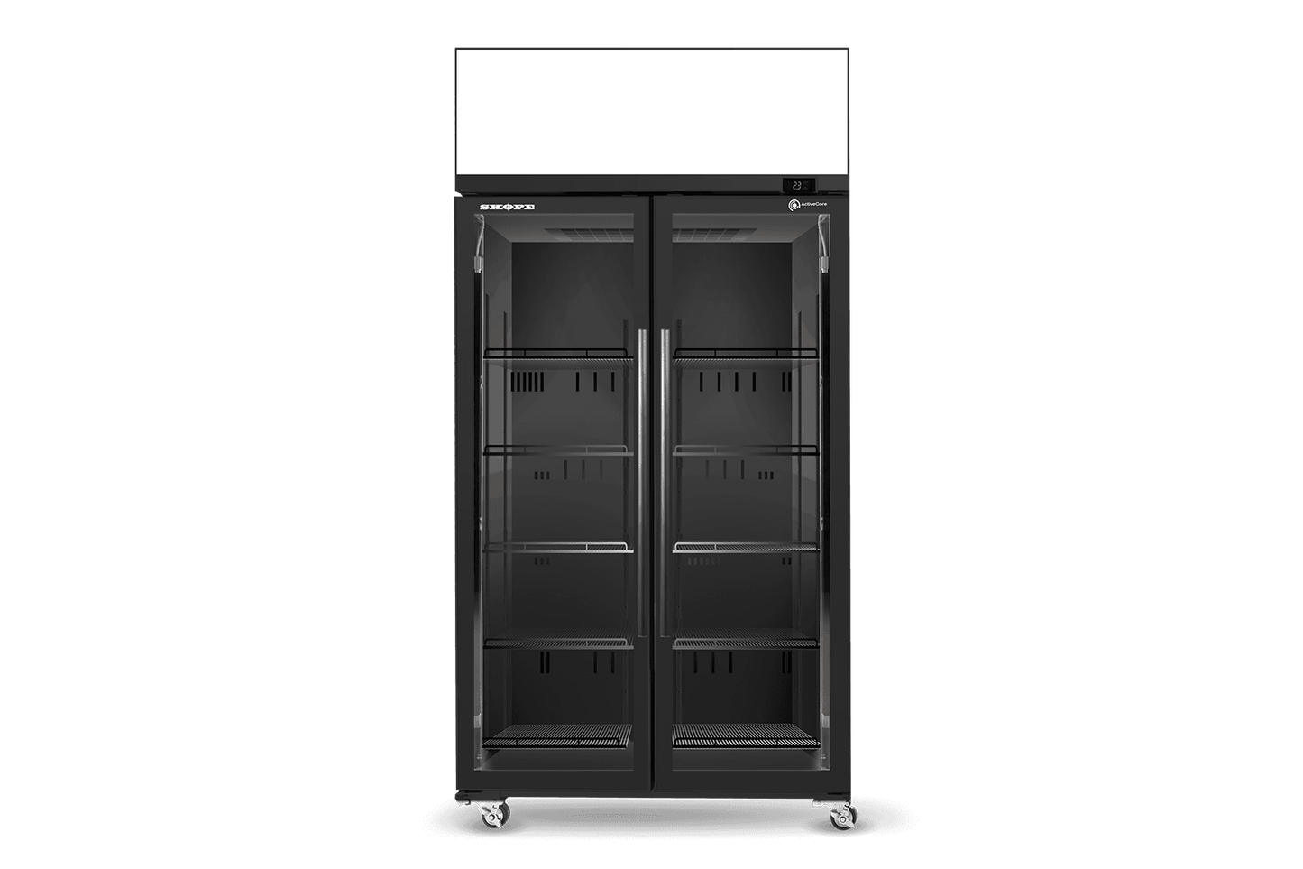 SKOPE SKT1000N-A 2 Glass Door Display or Storage Fridge