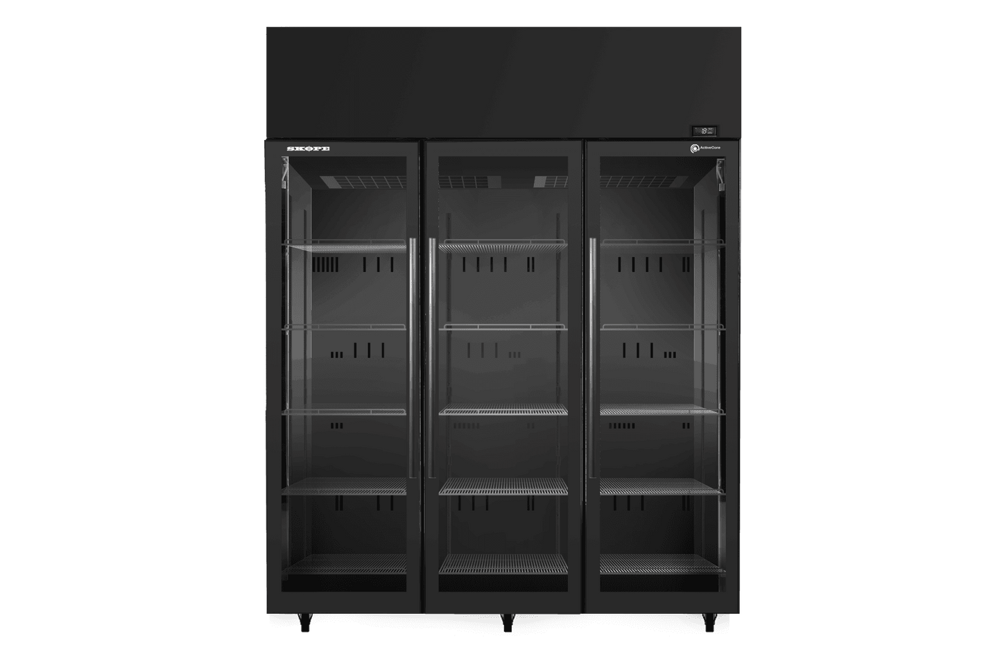 SKOPE SKT1000N-AC 2 Glass Door Display or Storage Fridge, Lit Sign