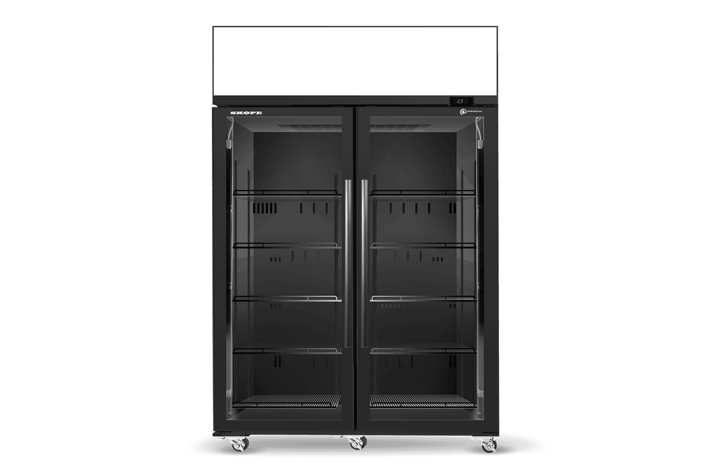 SKOPE SKT1300N-A 2 Glass Door Display or Storage Fridge