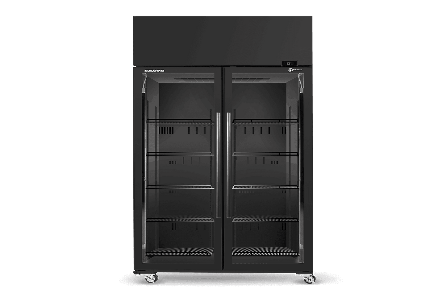 SKOPE SKT1500N-AC 3 Glass Door Display or Storage Fridge, Lit Sign