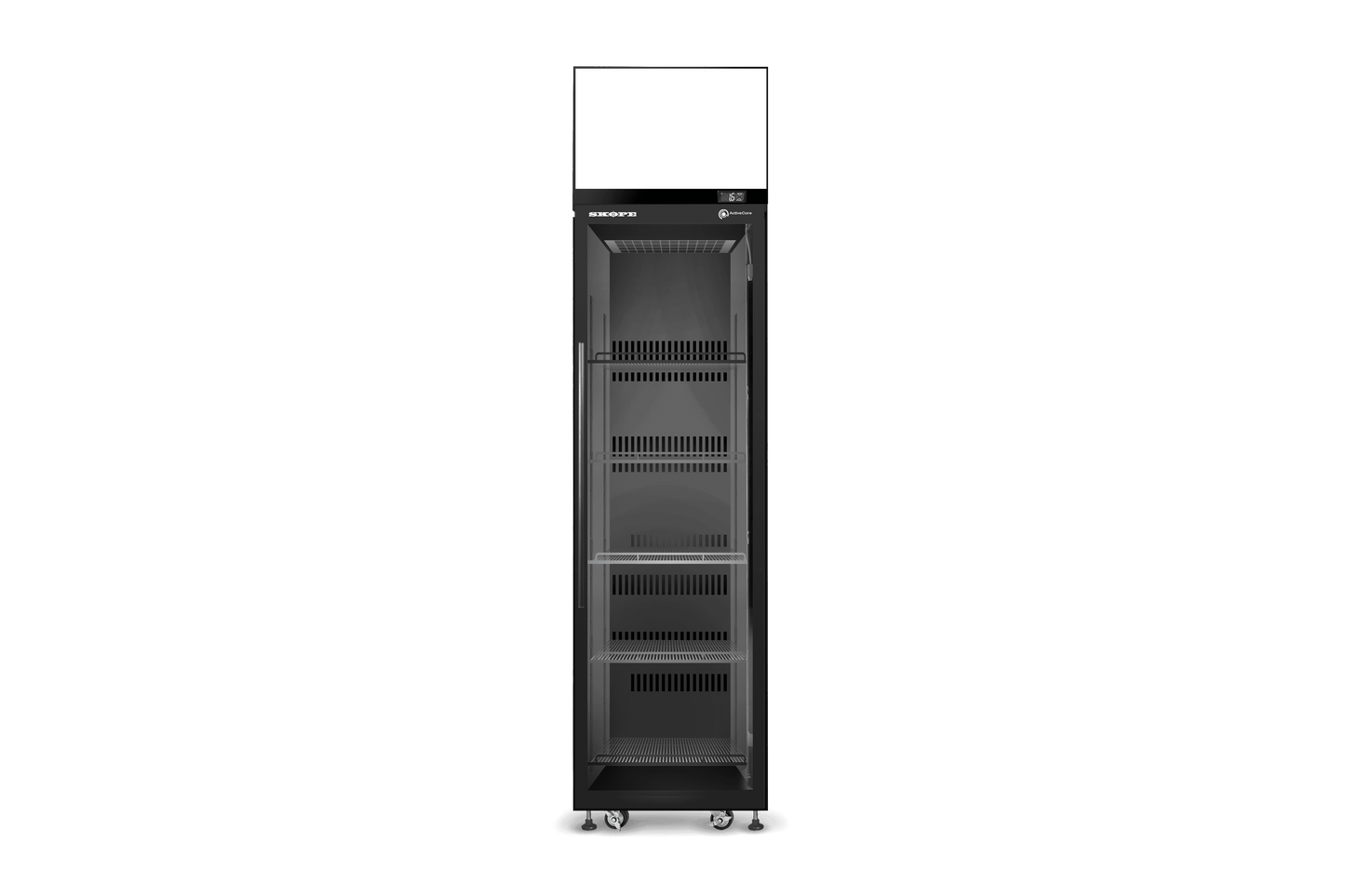 SKOPE SKT500N-A 1 Glass Swing Door Upright Fridge with Unlit Sign