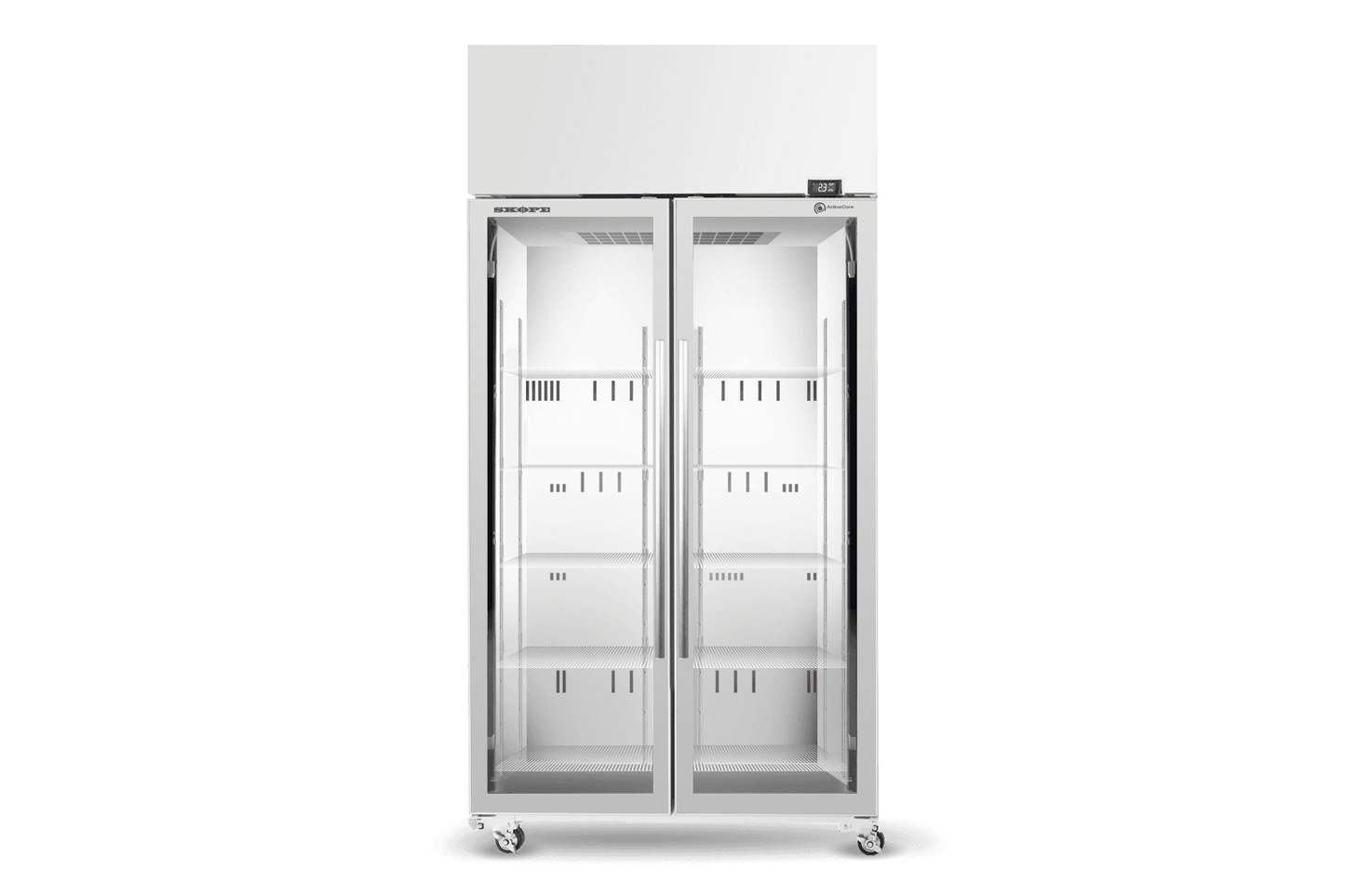 SKOPE TME650N-AC 1 Glass Door Display or Storage Fridge, Lit Sign