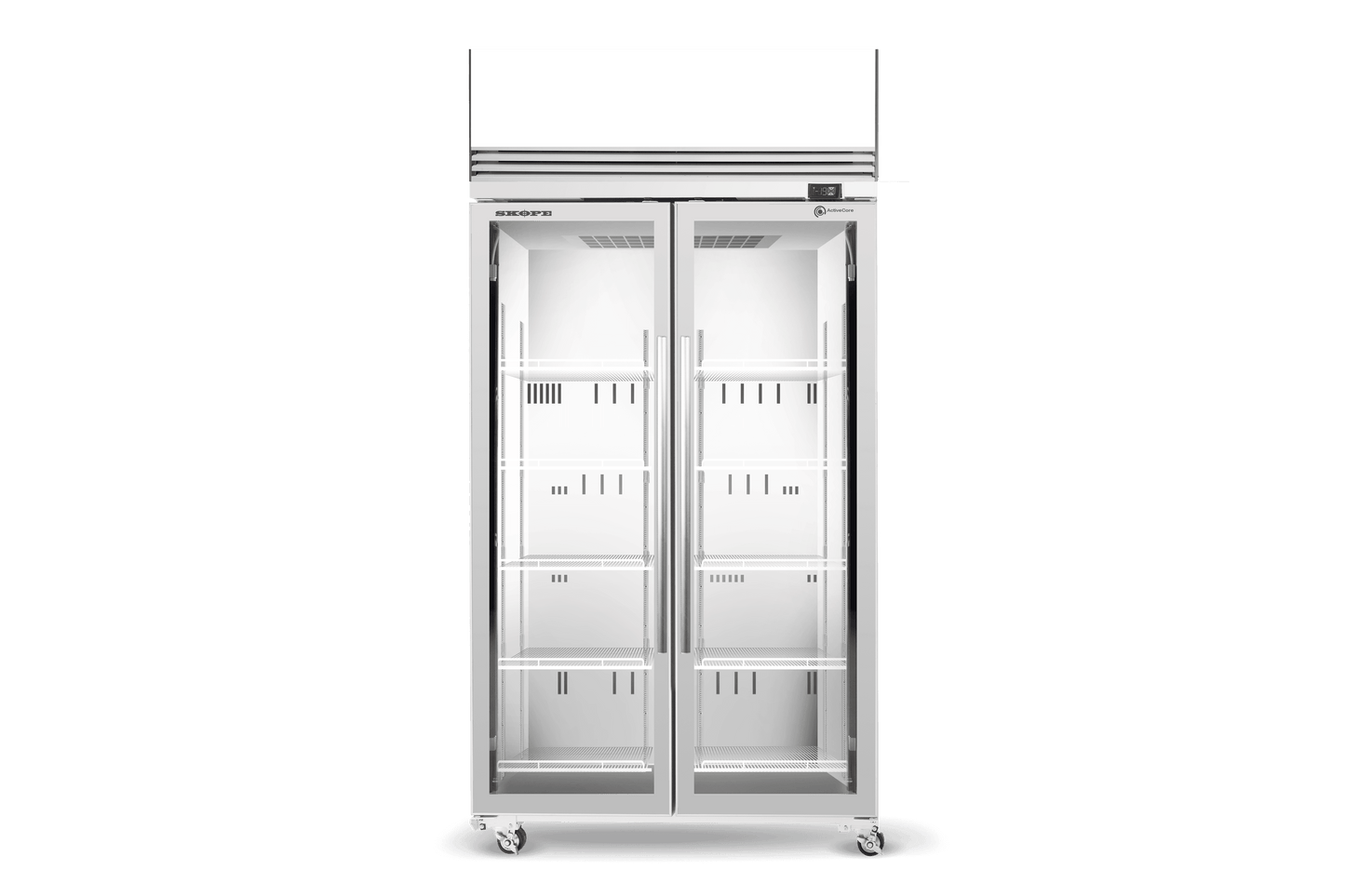 SKOPE TMF1000N-A 2 Glass Door Upright Display or Storage Freezer