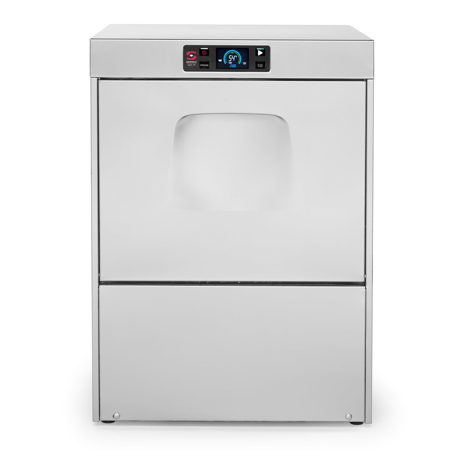 Sammic UNDERCOUNTER DISHWASHER with drain pump and detergent/rinse aid dosing equipment. Multiphase unit - 15A standard - 3phase on request
