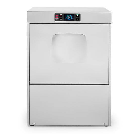 Sammic UNDERCOUNTER DISHWASHER with drain pump and detergent/rinse aid dosing equipment. Multiphase unit - 15A standard - 3phase on request