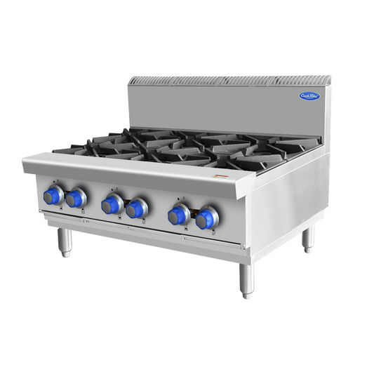 Cookrite OPEN 6 BURNER COOK TOPS LPG AT80G6B-C-LPG