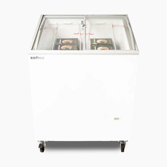 Bromic Display Chest Freezer - 176L - Curved Glass Top