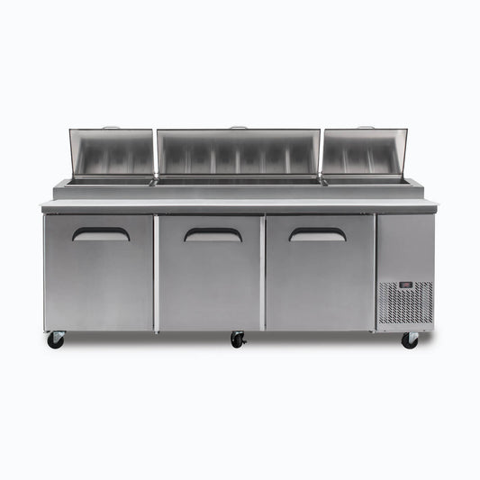Bromic Pizza Prep Fridge - 3  Doors - 2370mm - 12 Pans