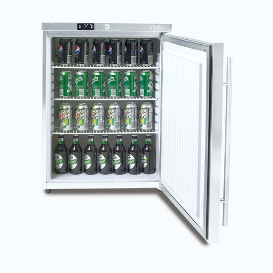 Bromic Under Bench Fridge - 138L - 1 Door - Stainless Steel