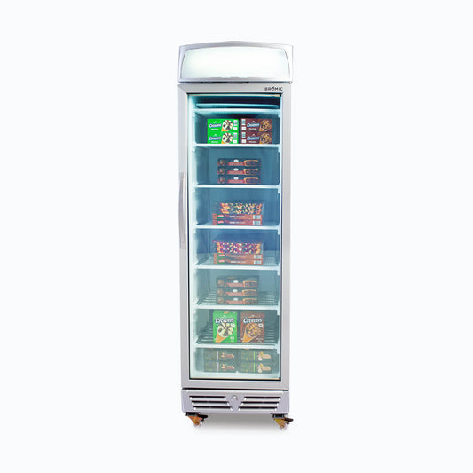 Bromic Upright Display Freezer - 300L - 1 Door - Flat Glass - Lightbox