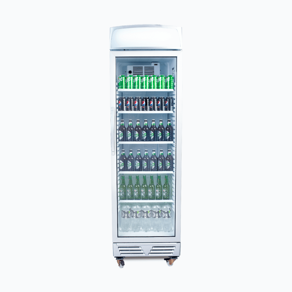 Bromic Upright Display Fridge - 372L - 1 Door - Flat Glass - Lightbox