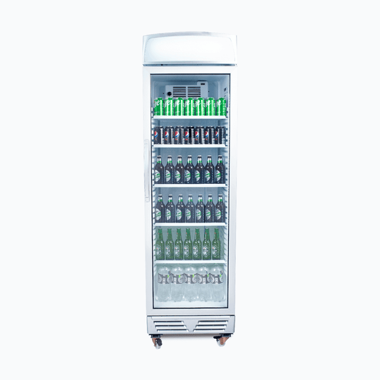 Bromic Upright Display Fridge - 372L - 1 Door - Flat Glass - Lightbox