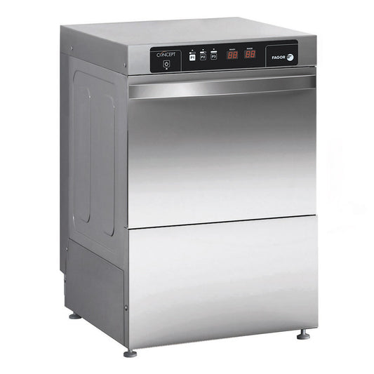 Fagor EVO-CONCEPT glass washer with drain pump and detergent & rinse dispenser cold rinse - CO-402BDD