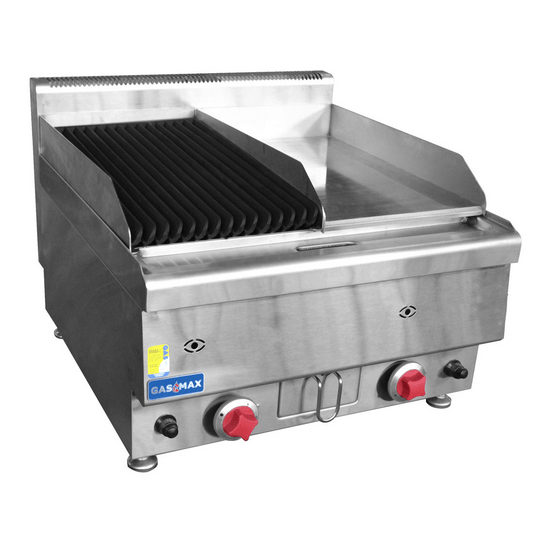 Gasmax Benchtop LPG Gas Combo 1/2 Char & 1/2 Griddle - JUS-TRGH60LPG