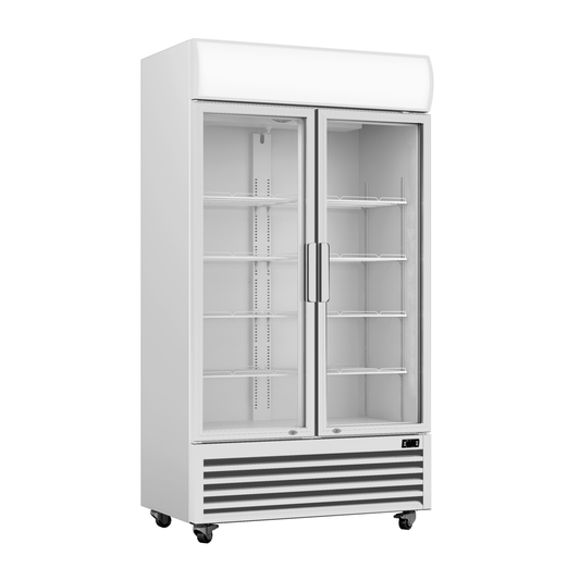 Thermaster Double Glass Door Colourbond Upright Drink Fridge - LG-580P