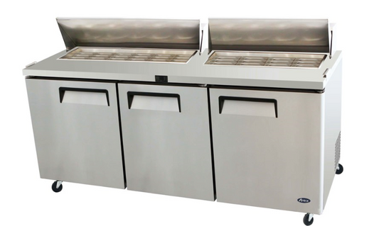 Atosa 3DOOR SANDWICH PREPTABLE FRIDGE 1846MM MSF8308