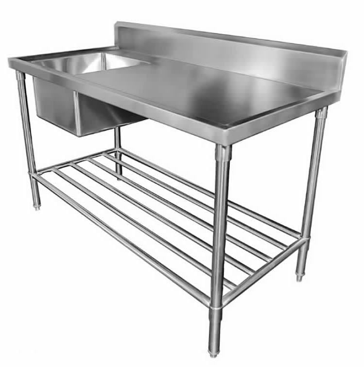 Simco SINK BENCH WITH SPLASHBACK W1800 X D600 X H900 SS1618L