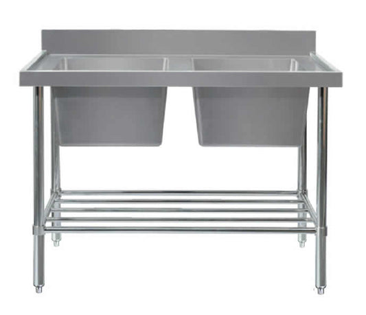 Mixrite DOUBLE SINK BENCH W1800 X D700 X H900 1 SS2718L