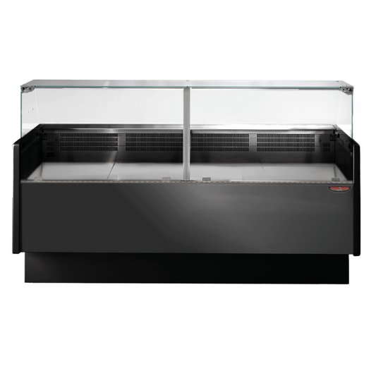 Tecnodom Tecnodom Serie MR80 Black 2000mm Wide Deli Display with Storage and Castors TDMR-0820B