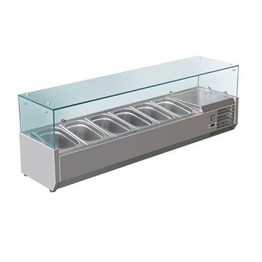 FED-X FED-X Flat Glass Salad Bench - XVRX1500/380